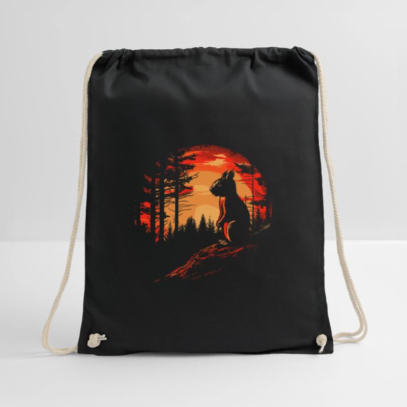 Squirrel Forest Tree Squirrel Squirrel Drawstring Bag