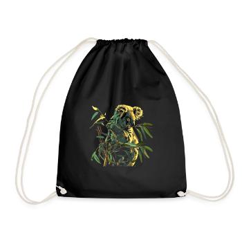 Koala Cute Koala Bear - Drawstring Bag - black - Front