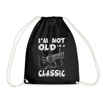 Guitar I Am Not Old I Am Classic - Turnbeutel - Schwarz - Vorne
