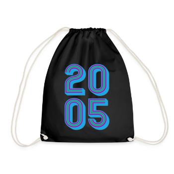 2005 Year of birth | Colors changeable - Drawstring Bag - black - Front