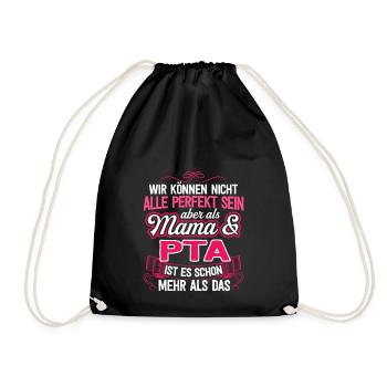 PTA - Mama - Turnbeutel - Schwarz - Vorne