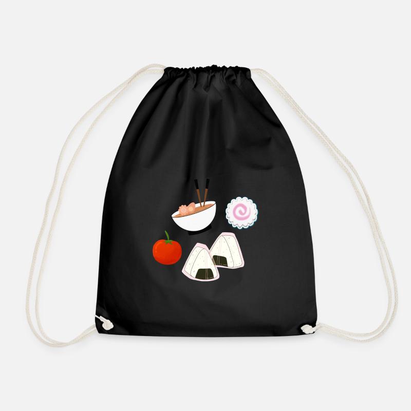 NaruSasu SasuNaru design avec ramen, tomate onigiri - Sac de sport léger - noir