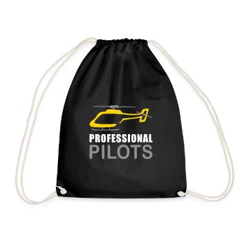 Professional pilots - Drawstring Bag - black - Front