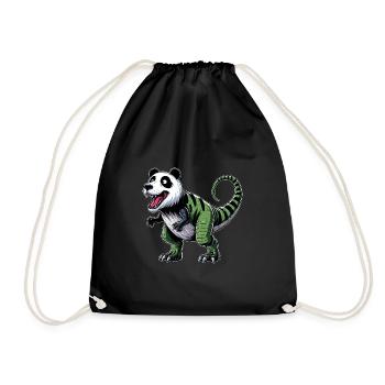 Brontosaur Zebra Fusion: Fantastic - Drawstring Bag - black - Front