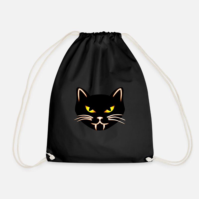 Böse Katze - Turnbeutel - Schwarz