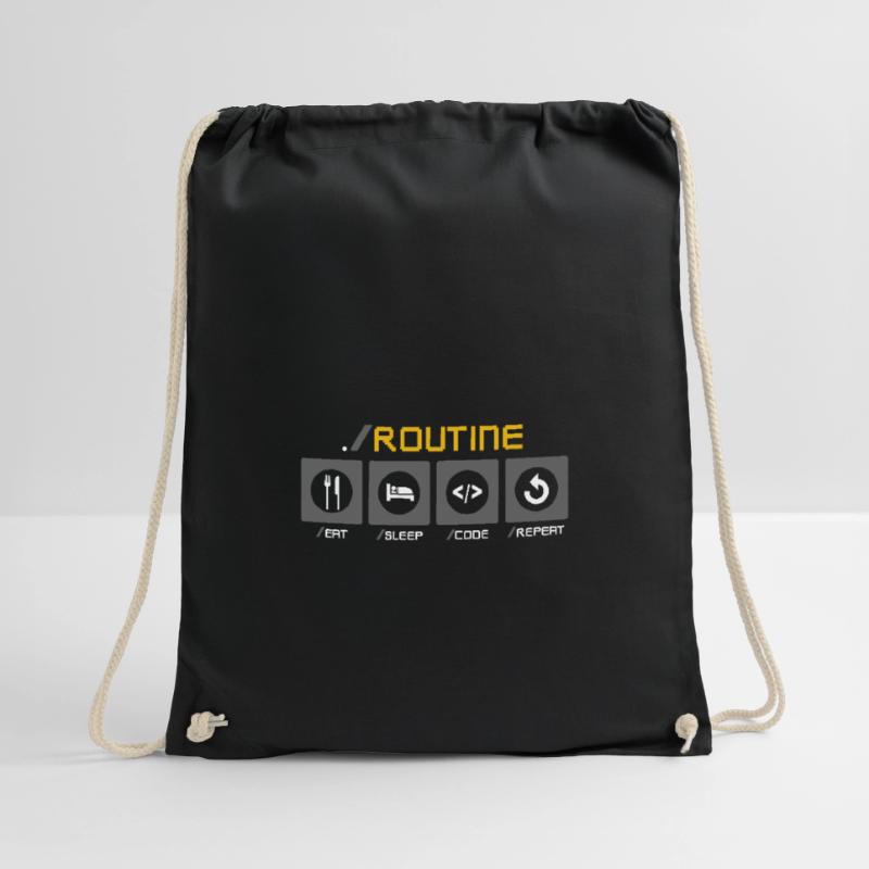 Eat Sleep Code Repeat Informatik Routine Turnbeutel