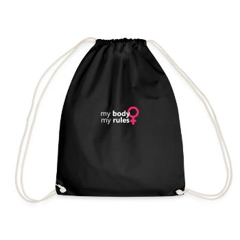 My Body My Rules Féminisme Féministe Féministe - Sac de sport léger - noir - Devant