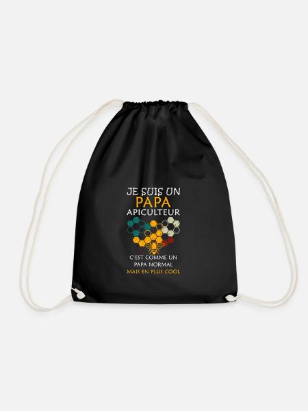 Papa Cool Apiculture Abeille Apiculteur Miel - Turnbeutel - Schwarz