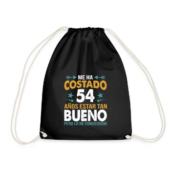 ME HA COSTADO 54 AÑOS ESTAR TAN BUENO - Drawstring Bag - black - Front