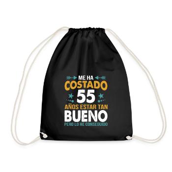ME HA COSTADO 55 AÑOS ESTAR TAN BUENO - Drawstring Bag - black - Front