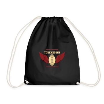 American Football Ball with Wings - Sac de sport léger - noir - Devant