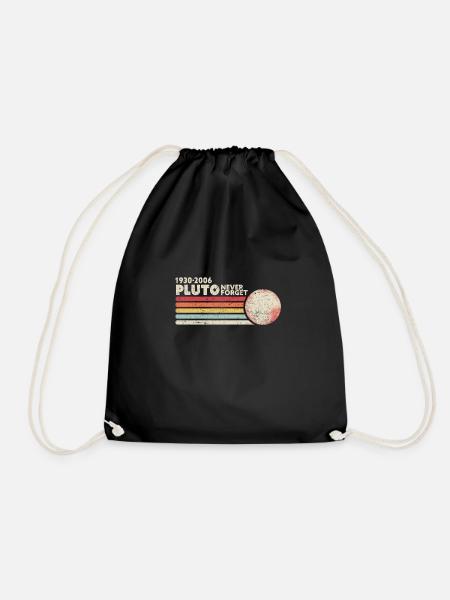 N'oubliez jamais le graphique de Pluton. Style rétro drôle - Sac de sport léger - noir