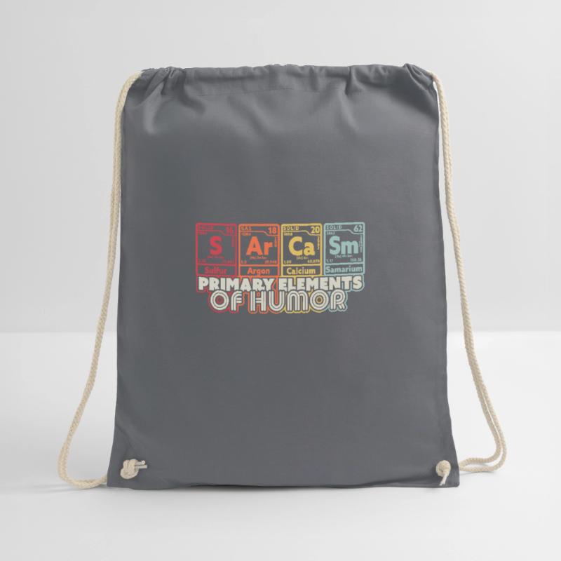 Sarcasm Science Elements design. Funny Sarcastic Drawstring Bag