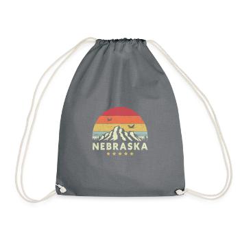 Produit du Nebraska. Style rétro NE, USA Print - Sac de sport léger - gris - Devant