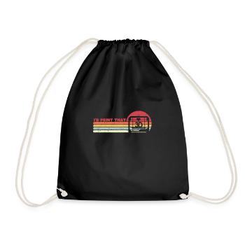 3D-Druck, Retro Ich würde dieses Design drucken - Turnbeutel - Schwarz - Vorne