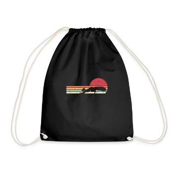 Eichhörnchen Design. Retro Style Produkt - Turnbeutel - Schwarz - Vorne