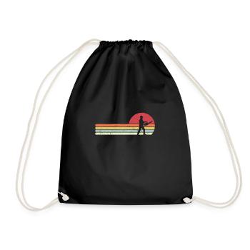 Arboriste, Chainsaw Graphic. Arbre de style rétro - Sac de sport léger - noir - Devant