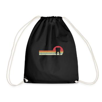 Conception de dentiste. Produit dentaire de style rétro - Sac de sport léger - noir - Devant