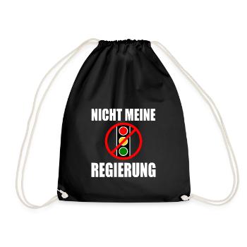 Nicht meine regierung - Turnbeutel - Schwarz - Vorne