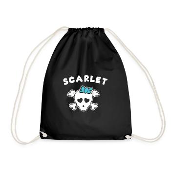 Pirate Scarlet Design for Girls and Women - Drawstring Bag - black - Front