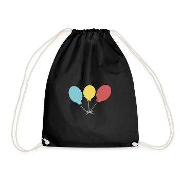 Colorful balloons - Drawstring Bag - black - Front