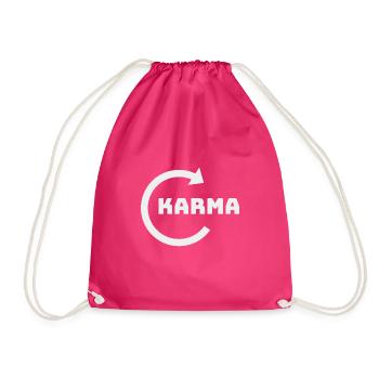 KARMA will return - Drawstring Bag - fuchsia - Front