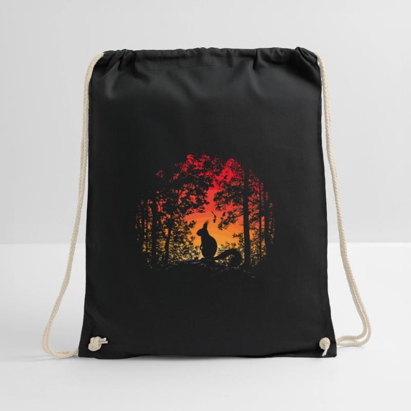 squirrel forest tree squirrel squirrel Drawstring Bag