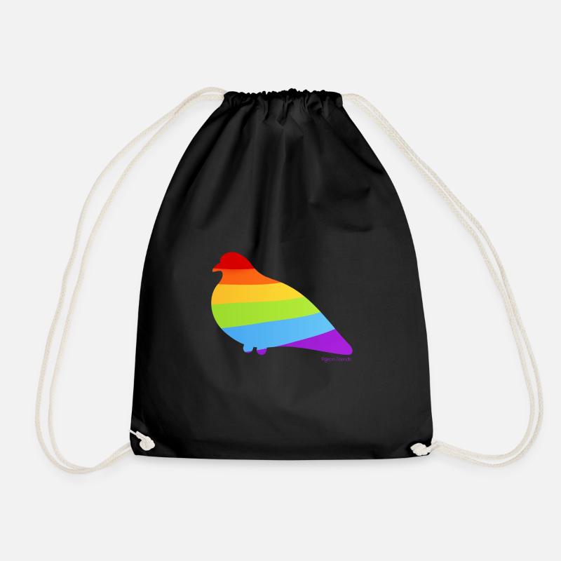 Tauben-Pride: Flagge der Vielfalt! - Turnbeutel - Schwarz