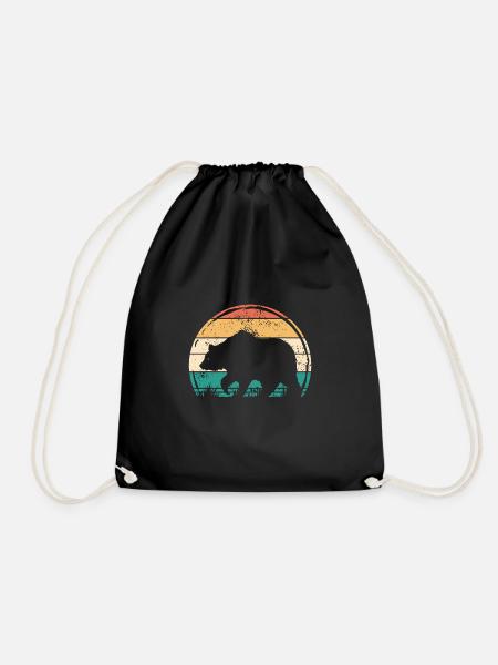 Ours animal sauvage ours papa ours maman ours sauvage animal - Sac de sport léger - noir
