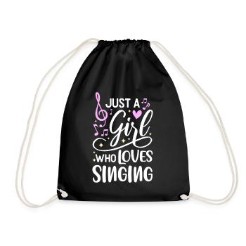 Juste une fille qui aime chanter - Sac de sport léger - noir - Devant