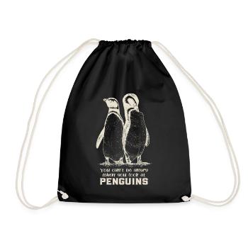 Pinguine - Turnbeutel - Schwarz - Vorne