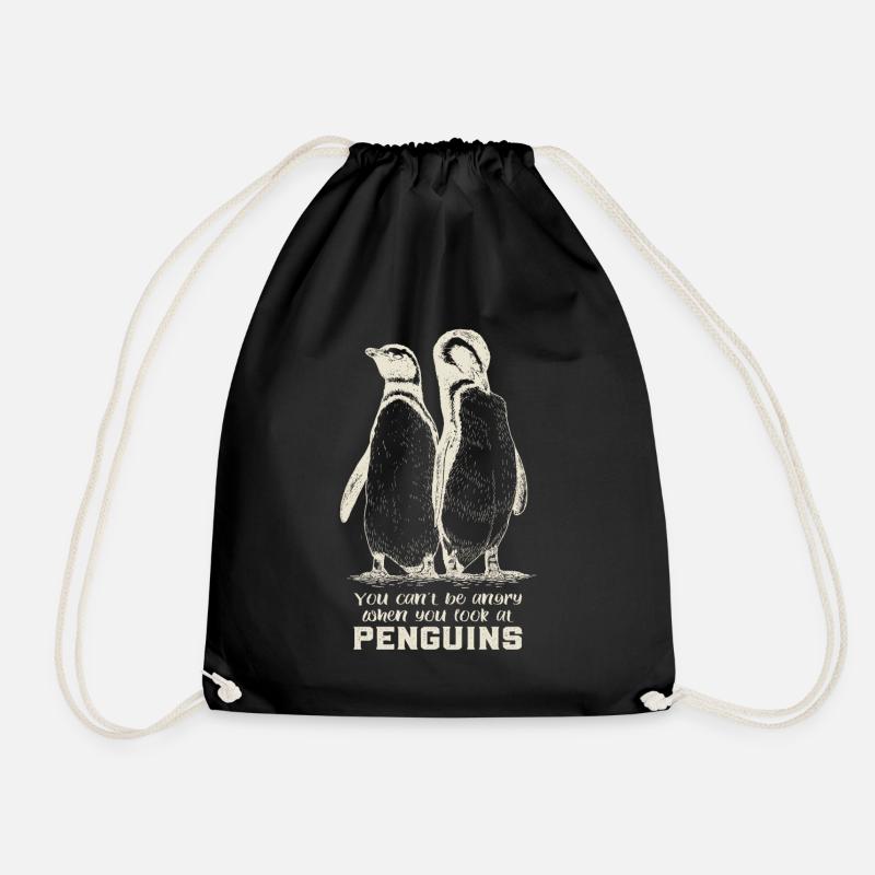 Pinguine - Turnbeutel - Schwarz