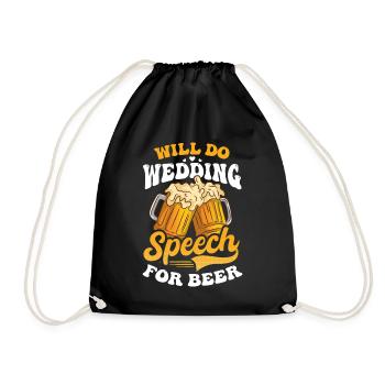 Le conférencier fera un discours de mariage pour la bière - Sac de sport léger - noir - Devant