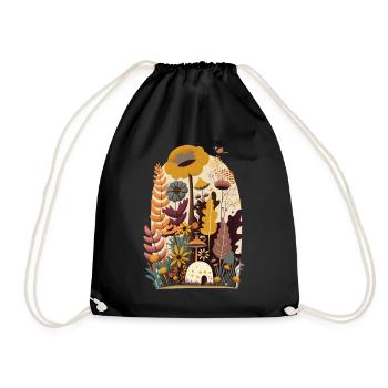 Flower Meadow Jardin Fleurs Plantes Flore Automne - Sac de sport léger - noir - Devant