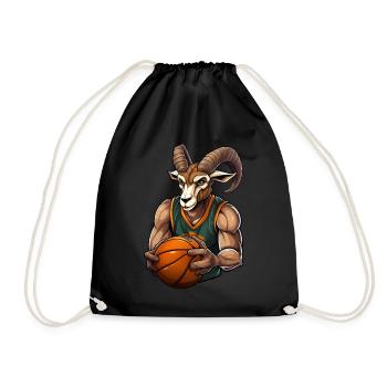 Joueur de basket-ball Capricorne - Sac de sport léger - noir - Devant