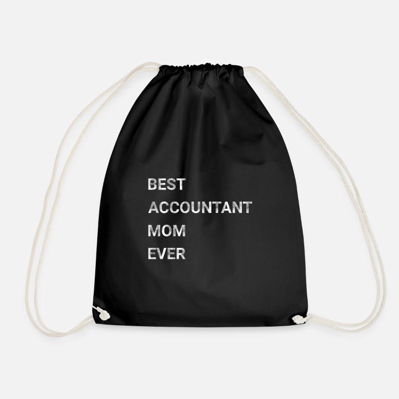 Best Accountant Mom Ever - Drawstring Bag - black