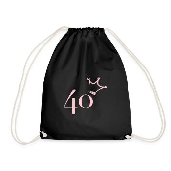 40e anniversaire - Sac de sport léger - noir - Devant
