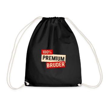 toller bruder. Geschenk als Geschwisterkind - Turnbeutel - Schwarz - Vorne