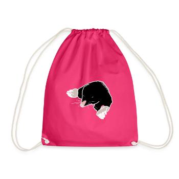 mole - Drawstring Bag - fuchsia - Front