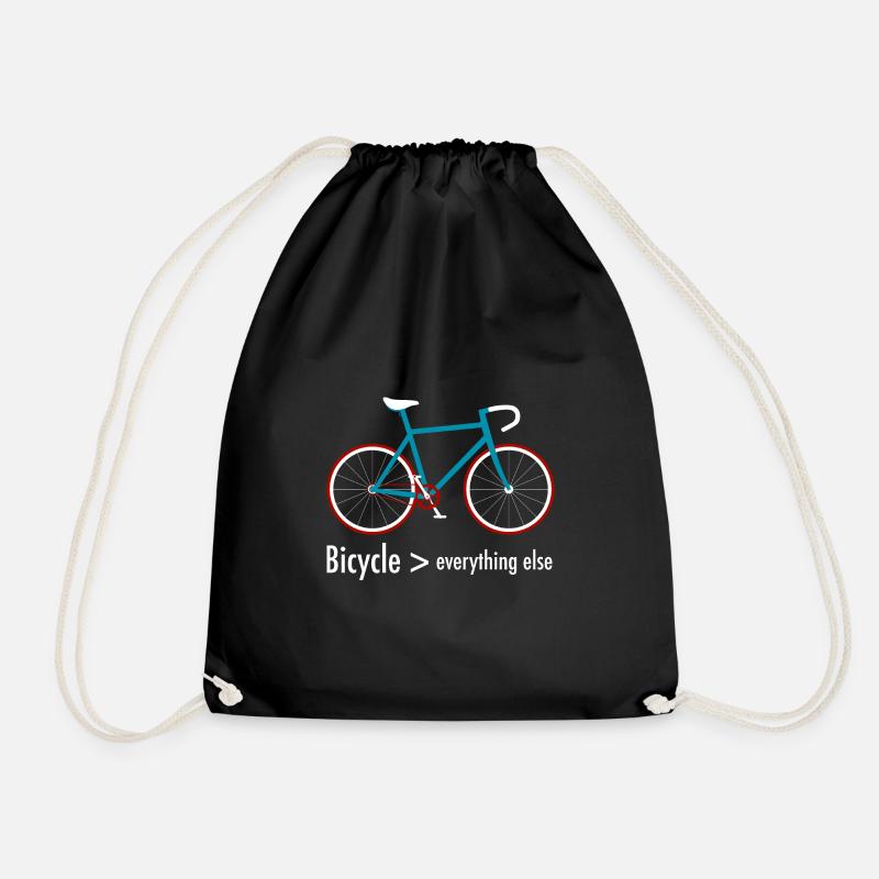 Bicycle Gretaer Than Everything Else - Fahrrad Rad - Turnbeutel - Schwarz