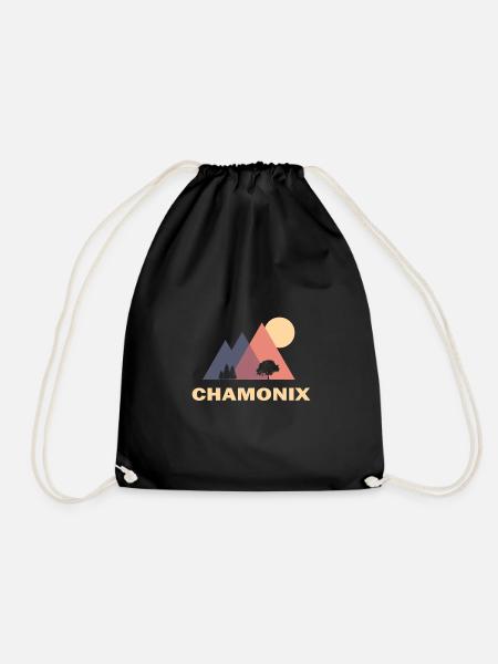 chamonix triangles montagnes géométrie - Sac de sport léger - noir