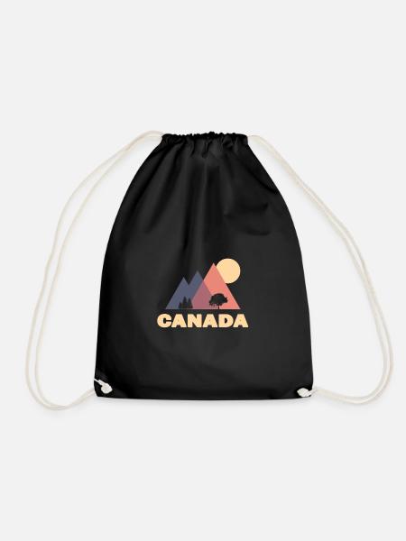 Canada - Drawstring Bag - black
