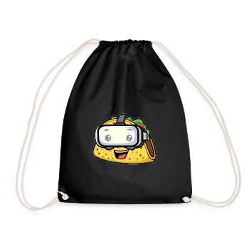 Süßer Taco Fast Food Cartoon VR Virtual Reality - Turnbeutel - Schwarz - Vorne
