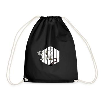 BONSAI Yamadori Japanese Cherry Bonsai Master - Drawstring Bag - black - Front
