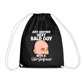 Just another sexy bald guy with hot girl baldness - Drawstring Bag - black - Front