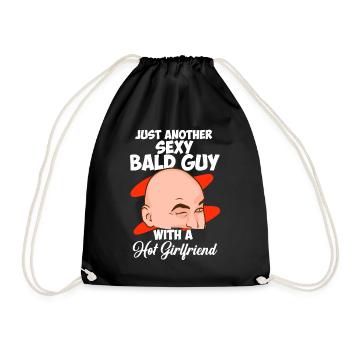 Just another sexy bald guy with hot girl baldness - Drawstring Bag - black - Front