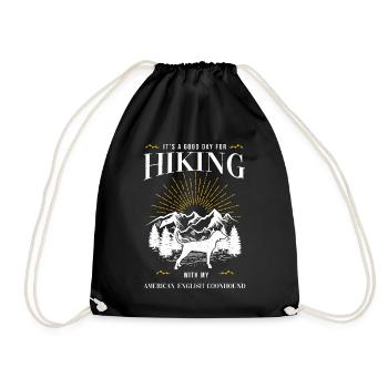 American English Coonhound - Drawstring Bag - black - Front