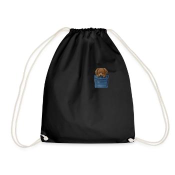 Chien de poche chien en sac - Sac de sport léger - noir - Devant