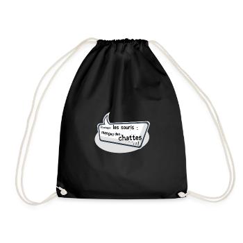 expression sexe Protégez les souris mangez des - Sac de sport léger - noir - Devant
