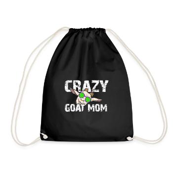 Maman folle de chèvre | maman folle de chèvre - Sac de sport léger - noir - Devant